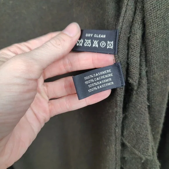 Ralph Lauren Black Label Cashmere Ruffle Duster Cardigan Womens Medium FLAWED - Picture 12 of 13